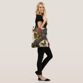 Vlinders & Bloemen: Lente Boho Patroon Tote Bag (Op model)
