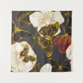 Vlinders & Bloemen: Lente Boho Patroon Wandkleed (Voorkant (horizontaal))