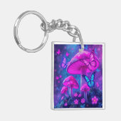 Vlinders Bloemen Paddenstoelen-Fairycore Sleutelhanger (Voorkant Links)