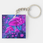 Vlinders Bloemen Paddenstoelen-Fairycore Sleutelhanger (Achterkant)