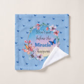Vlinders & Bloemen Positieve Mindset Quote Bad Handdoek (Wasdoekje)