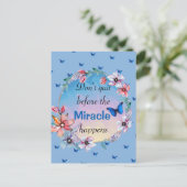 Vlinders & Bloemen Positieve Mindset Quote Briefkaart (Staand voorkant)