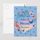 Vlinders & Bloemen Positieve Mindset Quote Briefkaart (Voorkant / Achterkant)