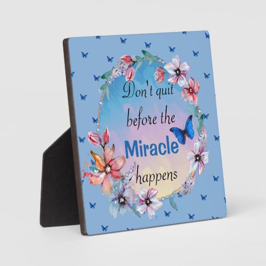 Vlinders & Bloemen Positieve Mindset Quote Fotoplaat (Voorkant)
