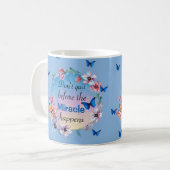 Vlinders & Bloemen Positieve Mindset Quote Koffiemok (Voorkant links)