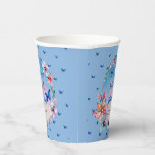 Vlinders & Bloemen Positieve Mindset Quote Papieren Bekers (Rechts)