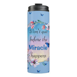 Vlinders & Bloemen Positieve Mindset Quote Thermosbeker