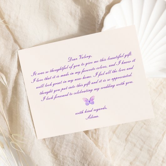  Vlinders Bloemen Vrijgezellenfeest Bedankkaart