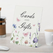 Vlinders Bloemen Vrijgezellenfeest Kaarten Cadeaus Reclamebord Met Voetstuk (Insitu)