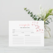 Vlinders Bloemen Vrijgezellenfeest Recept Kaarten (Staand voorkant)