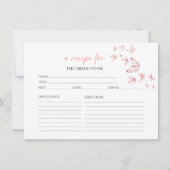 Vlinders Bloemen Vrijgezellenfeest Recept Kaarten (Voorkant)