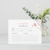 Vlinders Bloemen Vrijgezellenfeest Recept Kaarten (Staand voorkant)