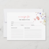 Vlinders Bloemen Vrijgezellenfeest Recept Kaarten (Voorkant)