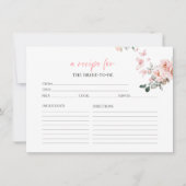 Vlinders Bloemen Vrijgezellenfeest Recept Kaarten (Voorkant)