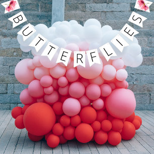 Vlinders Bloemen Vrijgezellenfeest Vlaggetjes