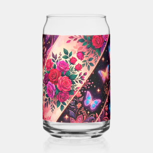 Vlinders, Bloemendromen & Gouden Elegantie Blikvorm Glas
