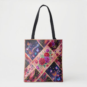 Vlinders, Bloemendromen & Gouden Elegantie Tote Bag