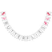 Vlinders Bloemige Bruidsdouche Vlaggetjes (Alle)