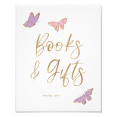  Vlinders Boeken en Geschenken Baby shower Foto Afdruk (Voorkant)