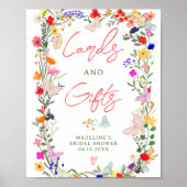 Vlinders boho helder wild verlaagt bruidsbord poster (Voorkant)