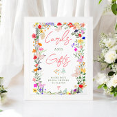 Vlinders boho helder wild verlaagt bruidsbord poster