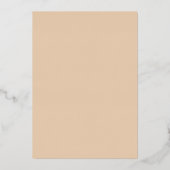 Vlinders Boho Perzik Roos Gold Folie Wedding Uitnodiging (Achterkant)