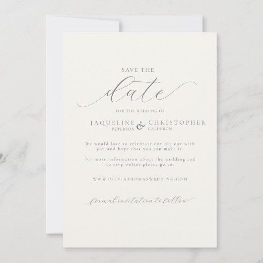 Vlinders Boho Photo Arch Bruiloft Save the Date (Achterkant)