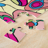 Vlinders boven Flowers Meadow Uitzicht Legpuzzel (Zijkant)