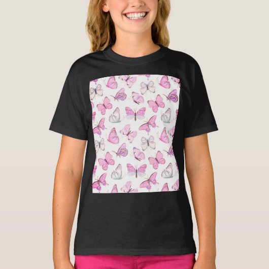 Vlinders brengen zachte vibes t-shirt (Voorkant)