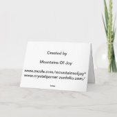 Vlinders brengen zon feestdagen kaart (Achterkant)