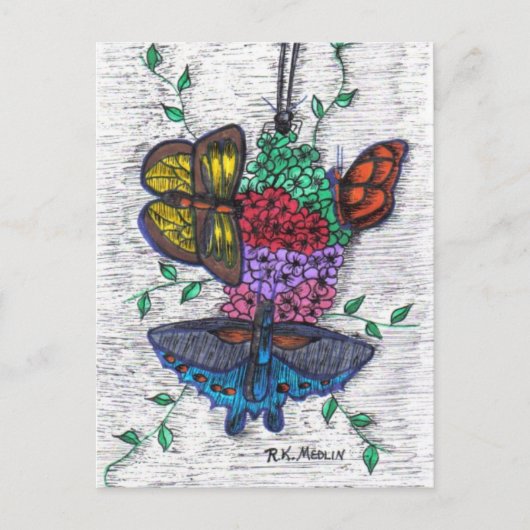 Vlinders Briefkaart (Voorkant)