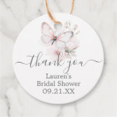 Vlinders Bruidsfeest Bloem Favorietlabels Bedankjes Labels (Voorkant)