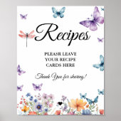 Vlinders bruidsLaat je Recepten Vrijgezellenfeest Poster (Voorkant)