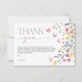 Vlinders Bruiloft Bridal Shower Bedankkaart (Voorkant)