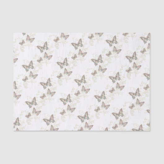 Vlinders bruiloft of gelegenheid cadeau tissuepapi tissuepapier (Voorkant)