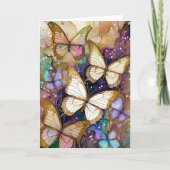 Vlinders bruin en blauw kaart (Voorkant)