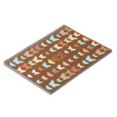 Vlinders, bruin, turquoise en koraal notitieboek (Linkerzijde)