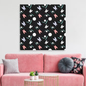 Vlinders Canvas Afdruk (Insitu (Woonkamer))