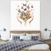 Vlinders Canvas Afdruk (Insitu (Slaapkamer))