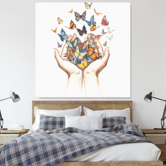 Vlinders Canvas Afdruk (Insitu (Slaapkamer))