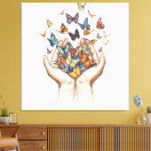 Vlinders Canvas Afdruk (Insitu (Woonkamer))
