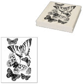 Vlinders Collage Rubber Art Stamp Rubberstempel (Gestempeld)