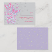 Vlinders (Cool Chic) RSVP-kaart Informatiekaartje (Voorkant / Achterkant)