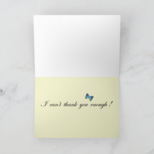 Vlinders dank u bedankkaart (Binnen)