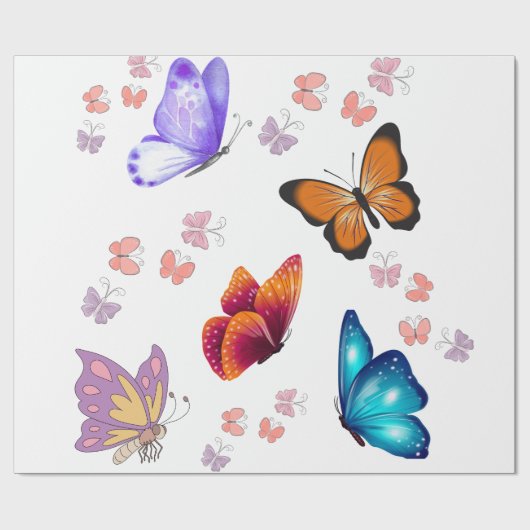 vlinders die papier verpakken (Vlak)