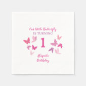 Vlinders eerste verjaardag servet (Voorkant)