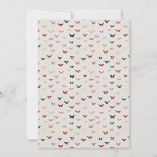 Vlinders Elegant Quinceañera 15e verjaardag Kaart (Achterkant)