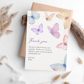 Vlinders Elegant Waterverf Vrijgezellenfeest Bedankkaart