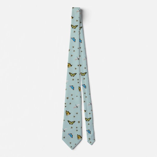 Vlinders en bijen Patroon Stropdas (Voorkant)
