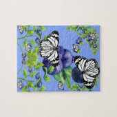 Vlinders en Blauwe bessen Legpuzzel (Horizontaal)